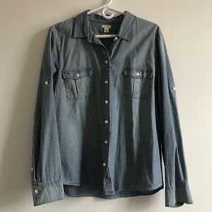 J Crew Women’s Denim Button Down Shirt